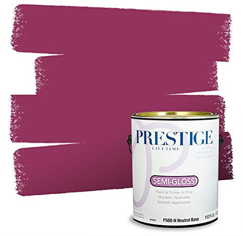 PRESTIGE Paints Interior Paint and Primer In One, 1-Gallon, Semi-Gloss, Comparable Match of Sherwin Williams* Forward Fuchsia*