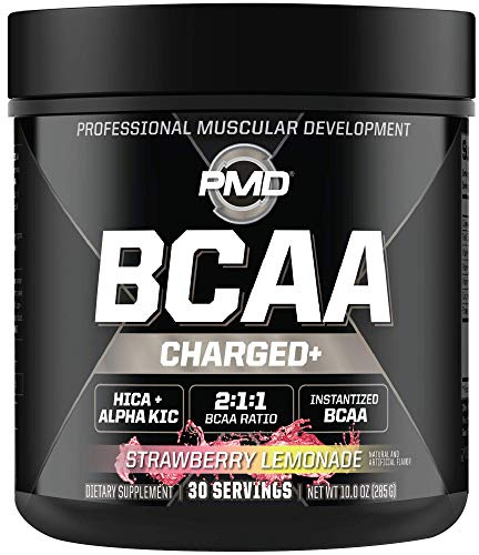 PMD Sports BCAA Charged Strawberry Lemonade Flavor - 30 Servings