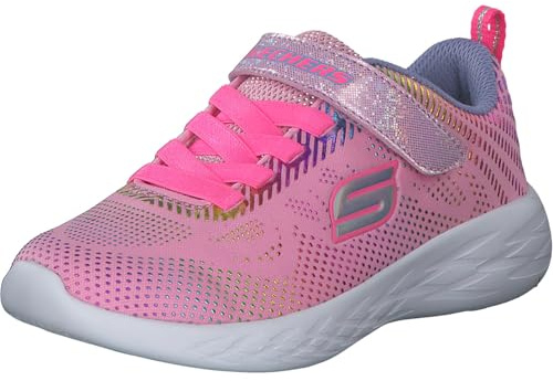 Skechers Girl's Go Run 600 Shimmer Speeder Trainers, Pink Light Pink Mesh Multi Foil Trim Lpmt, 3 UK