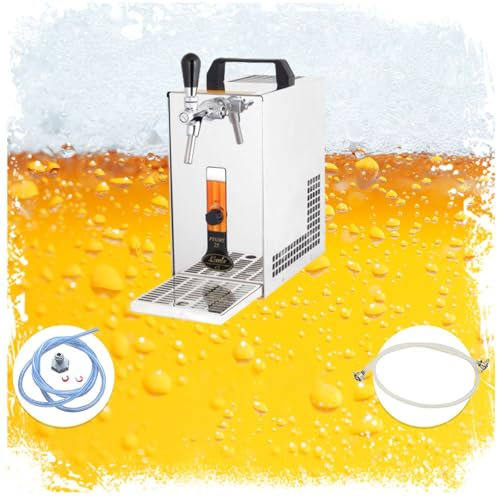 ich-zapfe Set Completo, Birra spillatore Birra, PYGMY 20 / K, con Pompa a Membrana, raffreddatore a Secco in Acciaio Inox a 1 Linea, 25 Litri/h, Green Line, Keg:Senza