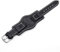 ZXF Uhrenarmbänder Leder, Leder Uhrenarmband 20mm 22mm 24mm Silber Edelstahl Schnalle Vintage Kuh Lederarmband (Band Color : Schwarz, Band Width : 24mm)