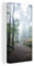 MuchoWow Leinwand Bilder, Einzigartige Wanddeko mit Rahmen, Wald - Nebel - Weg, Wandbilder Wohnzimmer, Deko Schlafzimmer 40x80 cm