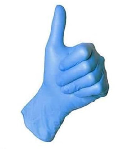 Gen-X Nitrile Examination Gloves powder free, finger textured, 100 per box (Medium, blue), Thick Disposable Gloves for Medical, Laboratory and Food use, latex-free | Use with tools, devices & more