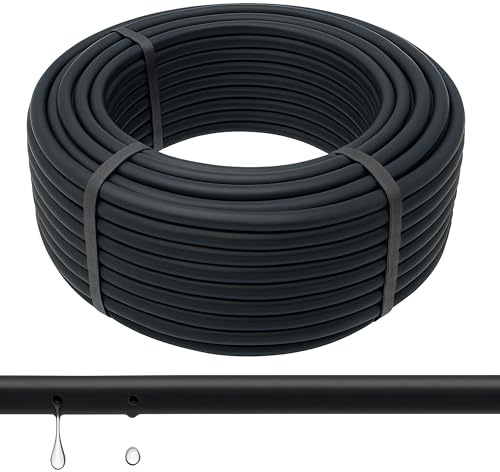 MAKA Tubo Ala Gocciolante Irrigazione 2.2 Litri/Ora 16mm Striscia Tape Polietilene Acqua Forato 4 Gocciolatoi a Goccia Orto Bobina Diverse Misure Resistente UV (100 metri, Passo 40)