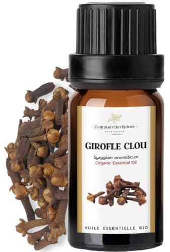 BIO - Huiles Essentielles de CLOU de GIROFLE (100 mL) Clou de Girofle BIO de Madagascar - 100% Pure, Naturelle, Chémotypée - Certifiée AB Bio-ECOCERT-FR-01 (Entreprise Française)