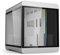 iONZ KZ-36T Arc PC Gaming, Office M-ATX Case, Tempered Glass - Front I/O USB Type-C with Anodised Aluminium | Dual Chamber - Silver