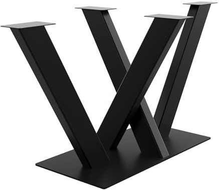 MetaloPro Zentrale Spider Tischgestell, Stabile Metall Tischbeine für Esstisch, Moderne Schwerlast Stahlkonstruktion, Elegante Schwarze Tischkufen mit Bodenschonern, Perfekt für Wohnzimmer oder Büro