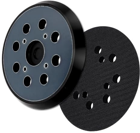 Aoyswuz 2 Discos de Lijado de 8 Agujeros, Lijadora Excéntrica, Disco de Apoyo para Discos Abrasivos, Discos de Apoyo para Trabajos de Pulido de Alta Velocidad