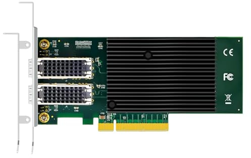 GLOTRENDS ST7218 Scheda di rete 10Gb SFP+ a 2 porte con controller Intel X710-BM2, ottimizzata per virtualizzazione e archiviazione per data center aziendali