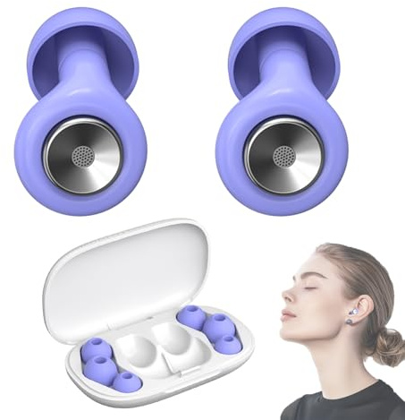 Tapones Oidos Ruido Dormir, 2026 Cancelación de Ruido de 45 dB, Tapones Oidos Rreutilizables de Silicona Blanda, Tapones Adecuados para Dormir/Viajar/Concentrarse o Concierto, 4 Tamaños (XS/S/M/L)
