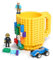 Lumsburry Build-on Bricks Tassen Becher, Kreative DIY Kaffeetasse Baustein Kaffee Tee Trinken Spa? Trinken Geschenk (Gelb)