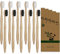 Bamboo Toothbrushes, 10 Pcs Eco Friendly Biodegradable Toothbrush with Soft Bristles 5 Black & 5 White
