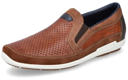 Rieker Homme Chaussures Basses 09055, Monsieur Mocassin,Chaussons,Chaussures Basses,élégant,Chaussures d'affaires,Marron (Braun / 22),46 EU / 11 UK