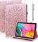 BOLELAW Hülle für Lenovo Tab M10/Lenovo Tab M10 HD 1st Gen TB-X505F/X505L/X605F/X605L 10.1 Zoll 2019 mit Stift und Stifthalter, Kartenschlitz Standfunktion Flip Fashion Schutzhülle, Rosa