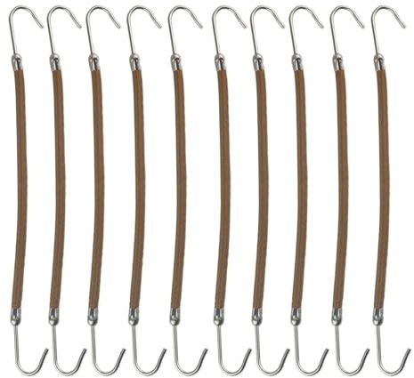 NIHUIFA Paquete de 10 ganchos elásticos para el cabello, coleteros coloridos y cómodos, accesorios para el cabello para coletas, color marrón oscuro