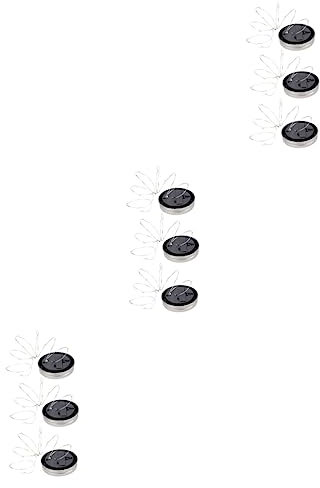 OSALADI 9 Stk Flaschenverschluss-lichterketten Solar-einmachglas-leuchten Solarleuchten Für Draußen Diy Einmachglas Lichter Solarlampen Für Den Außenbereich Draussen Kupferkabel Yellow