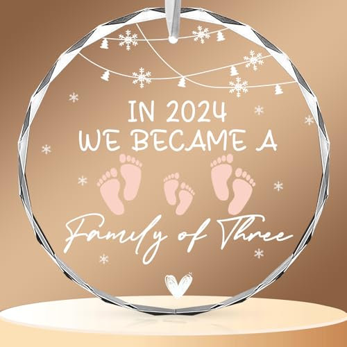 Erstes Weihnachtsornament, Babys erstes Weihnachtsornament 2024, Weihnachtsdekoration für Mädchen 2024, personalisiertes Festival-Dekorationszubehör, Baby-Ornament, geeignet für Neugeborene