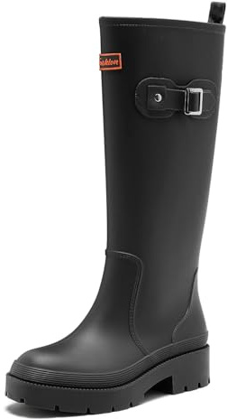 Yenxapei Bottes Impermeable De Pluie Femme, Confortable Caoutchouc Jardin Bottines, Chaussures Pour L'ExtéRieur