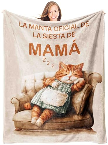 Giftasy Regalo Madre, Regalo Mamá - Ideas Manta de Gato, Regalo Mamá Cumpleaños, Regalo Dia de la Madre Originales (157 * 132cm)