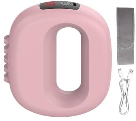 Fascia masajeador, cinturón de vibración estomacal, masajeador de bienestar del abdomen, apunta a múltiples áreas, cinturón suave ajustable, 15.7x13.1x4.3cm, para usar en casa en el gimnasio
