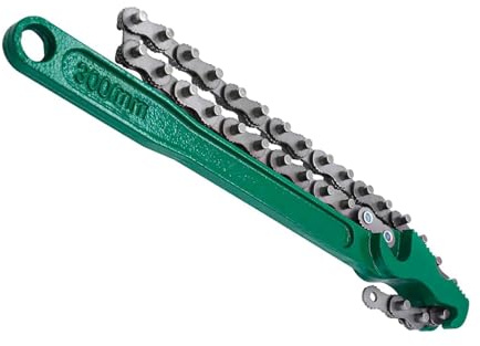 HASLED Llave para Filtro de Aceite de 12 Pulgadas, Llave de Cadena Ajustable en Acero al Carbono, Herramienta de Extracción para Mantenimiento de Automóviles