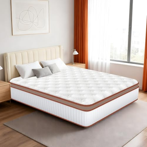 Matratze 140 x 200 cm, Federkernmatratze Höhe 26 cm, Öko-Tex Zertifiziert, Taschenfederkernmatratze mit Comfort Memory-Schaum Schicht, 7-Zonen Härtegrad H3, Hypoallergen, Langlebig, Orthopädisch