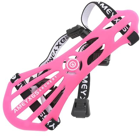 Protector de brazo ligero para tiro con arco para objetivo de práctica, color rosa, 16 x 6,5 x 0,9 cm