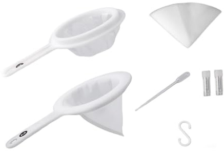 Gralara Tamis à Artémias Réutilisable, Passoire Œufs Crevettes avec Pipette, Système Filtration Maille Fine, Tamis de Filtration en Nylon et PP, Facile à Nettoyer, pour Aquarium Élevage, 14,5 cm