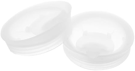 BESPORTBLE Coperchio per Bottiglia in Plastica Bianco con Anello di Tenuta, 2 Pezzi, Tappi per Bottiglie da Succo 1l e 1,6l, Sostituzione Comoda per Contenitori Bevande