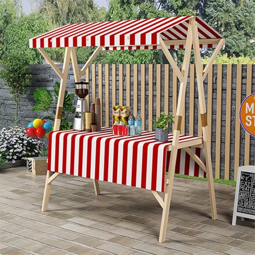forestalk Carrito portátil con toldo, carrito de proveedores al aire libre, soporte plegable para exhibición de alimentos para eventos al aire libre y mercados