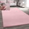 VIMODA Fellteppich Kunstfell Teppich Imitat in Rose Dicht Flauschig Seidiger Glanz, Maße:160x230 cm