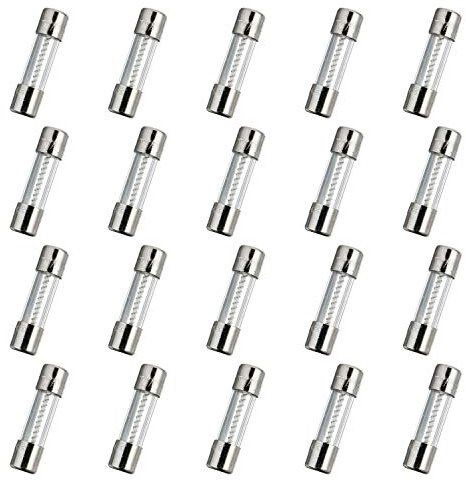 HUAREW T5AL250V 20 Stück 5x20mm langsam schmelzen glas sicherungen 5A 250V 0,2 x 0,78 Zoll Zeitverzögerungs sicherungen
