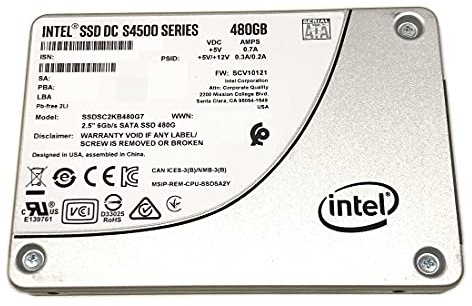 Intel SSD 480GB DC S4500 2.5 SATA 6Gb/s Enterprise SSDSC2KB480G701 SSDSC2KB480G7 3D1 TLC Solid State Drive