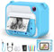 Ukuu Macchina Fotografica per Bambini, 1080P Digitale Fotocamera Istantanea 2,4 Pollici Schermo con 32GB Scheda SD, 5 Penne colorate，Regalo di Compleanno per Bambini Dai 3 ai 12 Anni - Blu