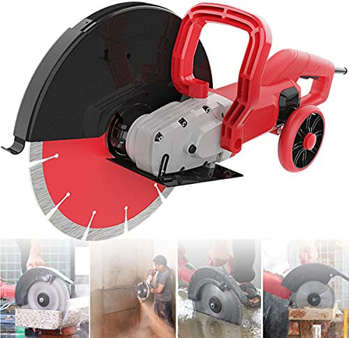 RCBDBSM Rozadora de Ranura para La Pared Eléctrica Profesional 6800W Multifuncional Rozadora Pared con Diámetro de La Hoja de Sierra 355 mm, Profundidad 130 mm, Protección de Sobrecarga