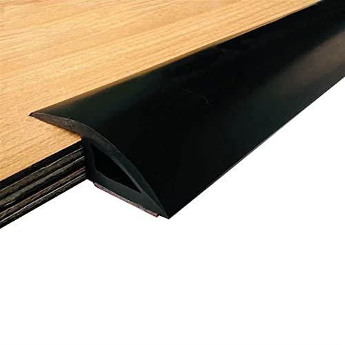 Melairya Boden&Teppich Laminat Übergangsprofil Selbstklebend, übergangsschiene, Abschlussprofil-Ubergangsprofil Zum Kleben, Leisten Kleben (Color : Black-Style C, Size : 9m)