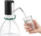 Meyson Dispensador de Agua USB 1200 mA Eléctrico con Tubo para Todo Tipo de Garrafas - Libre de BPA - Incluye Cargador, Manguera de 55 cm y 4 Acoples para Distintas Garrafas, Acero inoxidable.