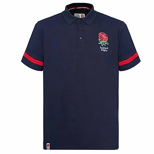 GIFTS 4 ALL Official Mens England RFU Rugby Polo Shirt, England Rose Mens Leisure Polo (as8, Alpha, s, Regular, Regular)