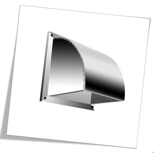 HCZION Stort Ventilator Ventilationslock för ytterväggar, Extern frånluftsfläkt Rostfritt stål Luftventil Torkhuv, 4 6 8 10 Ventilationsuttag (Size : 450mm/18in)