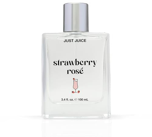 Just Juice Strawberry Rosé - Sparkling Strawberry Perfume for Women and Men - Raspberry, Rose, Vanilla Musk Summer Perfume - 3.4 oz