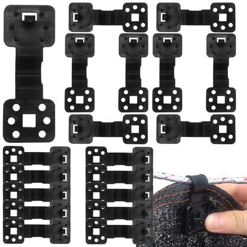 Sujetadores para tela de sombreado – 100 clips para red antipájaros y red solar, reutilizables y resistentes, accesorios de jardín antiviento para red antipájaros, invernadero y jardín