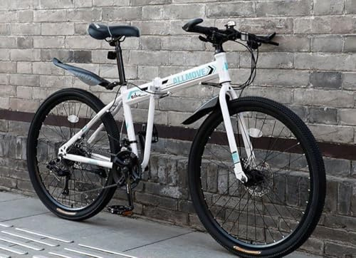 Folding bikes Folding Mountain Bike with Mechanical Disc Brakes and Adjustable Saddle for Versatile Riding