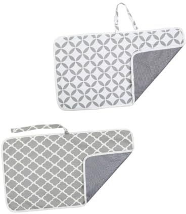 FUNNETOYU Tapis À Bébé Imperméable Et Pliable Tapis De Protection Et Imperméable Pour Change De Couches 2 Motifs Ronds Et Géométrique