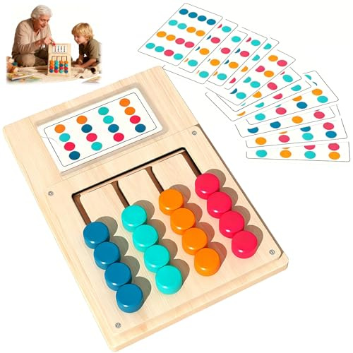 Gioco di Memoria in Legno per Anziani, Gioco di Memoria in Legno con 12 Carte, Attività Stimolazione Cognitiva e Abilità Motorie, Perfetto per Pazienti Alzheimer e Demenza, Facile da Usare