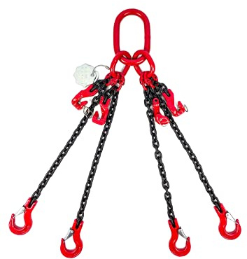Dolezych Elingue chaîne à 4 brins avec Crochets à linguete / 4 Crochet de raccourcissement, Longueur = 4 m