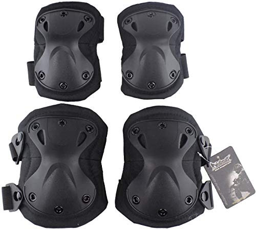 NC Sport De Protection Tactique Equipement De Protection Genouillères Genouillères De Sécurité A Coque Dure Genouillères De Sécurité Coudières, Utilisées Pour Ia Chasse Au Pistolet A Air Militaire
