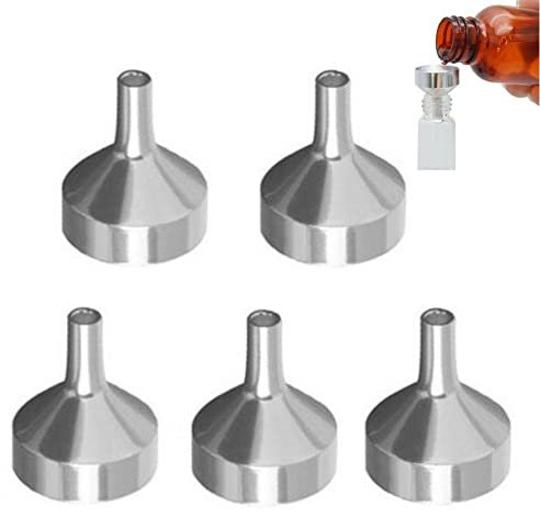 5 Pcs Metall -Mini -Trichter, Winziger Trichter Zum Füllen Von Flaschen, Kleiner Trichter Zum Übertragen Von Kosmetika, Ätherischen Ölen, Parfüm, Flüssigkeiten