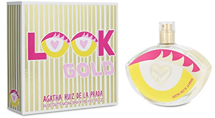 Agatha Ruiz de la Prada Perfumes – LOOK GOLD! EDT für Damen – Langanhaltend – Charmanter, verspielter und moderner Duft – Fruchtige, zitronige und blumige Noten – Ideal für tagsüber – 80 ml
