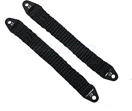 110mm Suspension Damper Travel Limit Straps for Traxxas EREVO 2.0 E-REVO REVO 3.3 Summit Slayer for Axial AX10 SCX10 EXO Wraith Yeti RC Crawler - Grey 2pcs