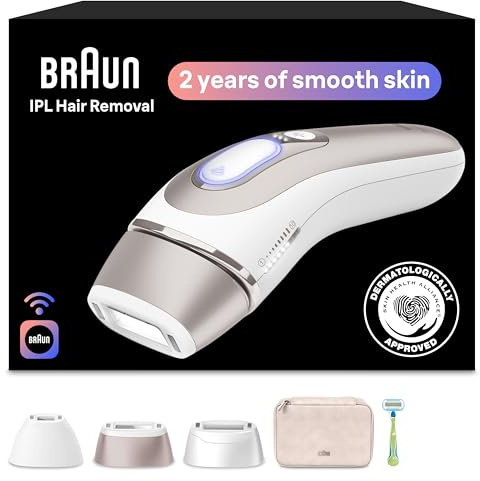 Braun Smart IPL, Skin i·Expert Pro 7, VOGUE's Best Hair Removal Device, IPL Hair Removal for Women and Men, Permanent Laser Hair Reduction At-Home, World's 1st Smart App, 3 Heads, IPL7243